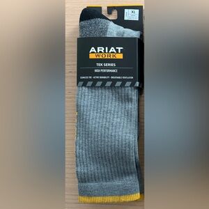 NEW - ARIAT  High Performance Tek Work Crew Socks | Size XL 12-14.5